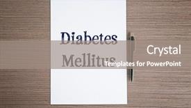  Presentation with diabetes mellitus - Slide set with medical endocrine - health care concept sheet background and a gray colored foreground