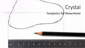  Presentation with baby - Presentation theme featuring medical engineering - closeup of baby trace pencil background and a white colored foreground