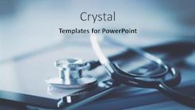  Presentation with medical equipment - Cool new slides with medical-equipment-blue-stethoscope backdrop and a light blue colored foreground