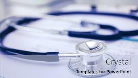  Presentation with medical equipment - Theme having medical-equipment-blue-stethoscope background and a light blue colored foreground