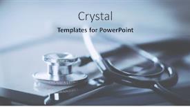  Presentation with medical equipment - Theme consisting of medical-equipment-blue-stethoscope background and a light blue colored foreground