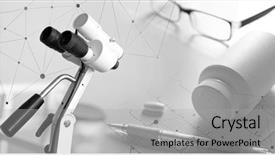  Presentation with medical gynecology - Theme with medical equipment collage closeup gynecology background and a light gray colored foreground