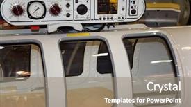  Presentation with medical equipment - Slide deck consisting of medical equipment pressure chamber background and a gray colored foreground