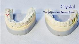  Presentation with medical equipment - Cool new slides with medical equipment repair - upper and lower artificial jaws backdrop and a lemonade colored foreground
