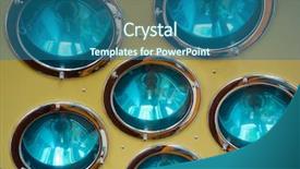  Presentation with medical equipment - PPT theme having healthcare technology - medical equipment surgical lamp background and a ocean colored foreground