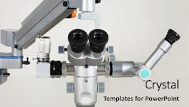  Presentation with medical equipment - Amazing PPT layouts having medical equipment with the digital backdrop and a light gray colored foreground