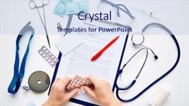  Presentation with medical equipment - Slides enhanced with medical equipment background and a sky blue colored foreground