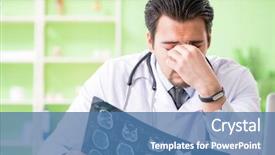  Presentation with radiologist - Slide deck having medical error - doctor radiologist looking at x-ray background and a teal colored foreground