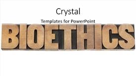  Presentation with medical ethics - Presentation theme with medical ethics - bioethics word - isolated text background and a white colored foreground