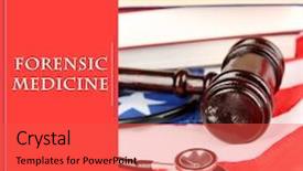  Presentation with medical ethics - Theme with medical ethics - concept of forensic medicine close background and a red colored foreground