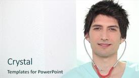  Presentation with nursing to nurse communication - Colorful presentation enhanced with medical ethics - nurse with stethoscope placed backdrop and a sky blue colored foreground