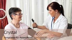  Presentation with asian doctor obese patient - Theme with medical examiner - young doctor patient attaches background and a  colored foreground