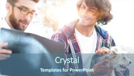  Presentation with medical eye - Presentation theme with medical eye ear - veterinarian showing an x-ray background and a  colored foreground