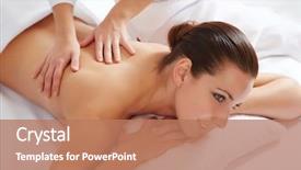  Presentation with work life balance health - PPT theme having panoramic view on agriculture valley background blue sky background and a teal colored foreground