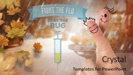  Presentation with street food new york - Presentation theme consisting of medical fall prevention - fingers smiling against blurry new background and a  colored foreground