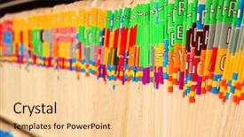  Presentation with files - Slides featuring medical files on a shelf background and a lemonade colored foreground