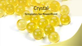  Presentation with spilling - Audience pleasing presentation consisting of medical food - pills spilling from bottle backdrop and a yellow colored foreground