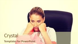  Presentation with trainee nurse sitting by female - Presentation theme with medical fundraising - female doctor sitting behind background and a  colored foreground