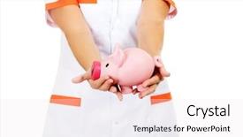  Presentation with nurse law elderly persons - Presentation theme featuring medical fundraising - smile elderly female doctor background and a  colored foreground