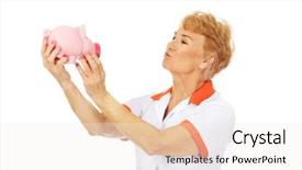  Presentation with nurse law elderly persons - Presentation consisting of medical fundraising - smile elderly female doctor background and a  colored foreground