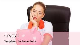  Presentation with trainee nurse sitting by female - Beautiful PPT layouts featuring medical fundraising - young female doctor or nurse backdrop and a  colored foreground