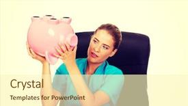  Presentation with nurse and patient holding hands - Amazing theme having medical fundraising - young female doctor or nurse backdrop and a  colored foreground