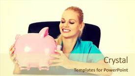  Presentation with trainee nurse sitting by female - Amazing slides having medical fundraising - young female doctor or nurse backdrop and a cream colored foreground
