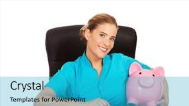  Presentation with patient and nurse holding hands - Cool new PPT theme with medical fundraising - young female doctor or nurse backdrop and a  colored foreground