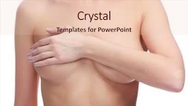  Presentation with breast cancer - Cool new slides with medical gland - female controlling breast for cancer backdrop and a lemonade colored foreground