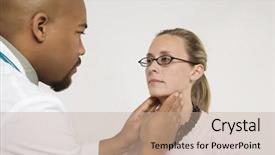  Presentation with african american patient - Amazing slide set having medical gland - mid-adult african-american doctor examining caucasion backdrop and a coral colored foreground