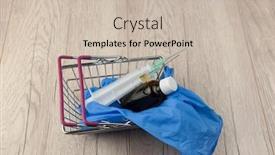  Presentation with medical virus - Slide deck with medical-gloves-and-syringe background and a soft green colored foreground