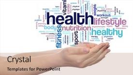  Presentation with abstract medical - Beautiful slides featuring medical gym medicine sport heart backdrop and a coral colored foreground