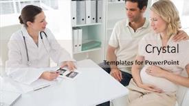  Presentation with female - Cool new presentation theme with medical gynaecological - high angle view of female backdrop and a soft green colored foreground