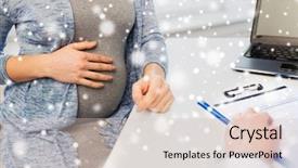  Presentation with medicine pregnant woman - Theme having medical gynaecological - pregnancy gynecology medicine health care background and a lemonade colored foreground