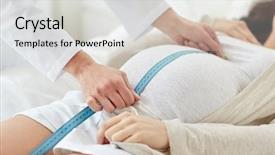  Presentation with medicine pregnant woman - Amazing theme having medical gynaecological - pregnancy medicine health care backdrop and a light gray colored foreground