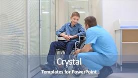  Presentation with medical healt - PPT layouts featuring medical healt accident children - male doctor taking care background and a ocean colored foreground