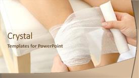  Presentation with medical healt - Amazing presentation having medical healt accident children - woman wounding bandage around little backdrop and a lemonade colored foreground