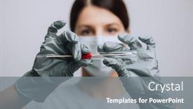  Presentation with dna rna - Slide set featuring medical-healthcare-nurse-holding-coronavirus background and a gray colored foreground