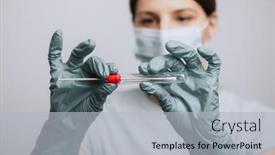  Presentation with dna rna - Presentation design consisting of medical-healthcare-nurse-holding-coronavirus background and a light gray colored foreground