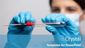  Presentation with rna - Amazing presentation design having medical-healthcare-nurse-holding-coronavirus backdrop and a teal colored foreground