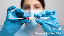  Presentation with medical ppe - Presentation design with medical-healthcare-nurse-holding-coronavirus background and a teal colored foreground