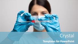  Presentation with dna rna - Audience pleasing presentation design consisting of medical-healthcare-nurse-holding-coronavirus backdrop and a light blue colored foreground