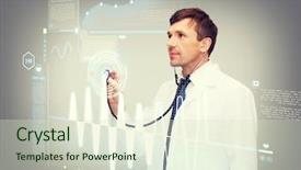  Presentation with medical technology healthcare - Beautiful slides featuring medical heart - healthcare new technology and medicine backdrop and a soft green colored foreground