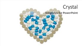  Presentation with medical heart - Presentation consisting of medical hearth - heart from pills background and a  colored foreground