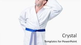  Presentation with kimono - Amazing slide deck having medical helt - handsome middle age senior man backdrop and a  colored foreground