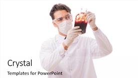  Presentation with blood donation posters - Beautiful slides featuring medical hematology - doctor in blood donation concept backdrop and a white colored foreground