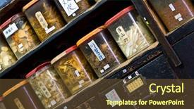  Presentation with chinese medical - Colorful slides enhanced with medical herbs - traditional chinese medicine backdrop and a tawny brown colored foreground