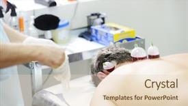  Presentation with medical therapy - PPT layouts consisting of pidgeons - board retreat - woman practicing background and a light gray colored foreground