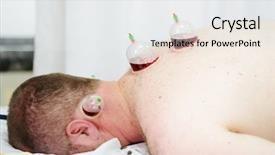  Presentation with medical therapy - Presentation design enhanced with medical hijama cupping therapy background and a white colored foreground