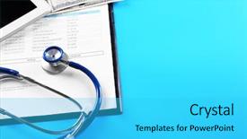  Presentation with workplace violence close up - Amazing slide set having medical history - doctor workplace close up backdrop and a cyan colored foreground